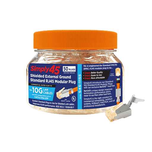 Cat6A / 7 montage met Simply45® Standard WE/SS Cat6A / 7 montage met Simply45® Standard WE/SS