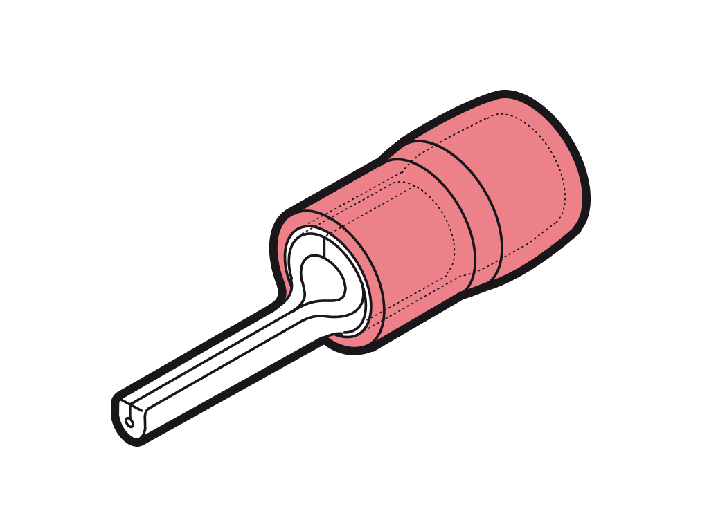 Toon details voor pinkabelschoen geisoleerd 0.25-1.5mm2 rood L10.0mm PA6.6 VPE100 Afbeelding van pinkabelschoen geisoleerd 0.25-1.5mm2 rood L10.0mm PA6.6 VPE100