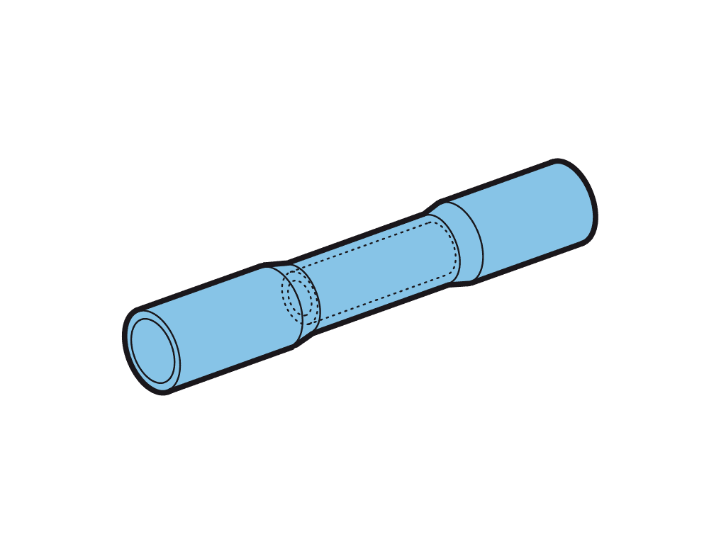 Toon details voor doorverbinder geisoleerd 1.5-2.5mm2 blauw krimpkous PE HD VPE100 Afbeelding van doorverbinder geisoleerd 1.5-2.5mm2 blauw krimpkous PE HD VPE100