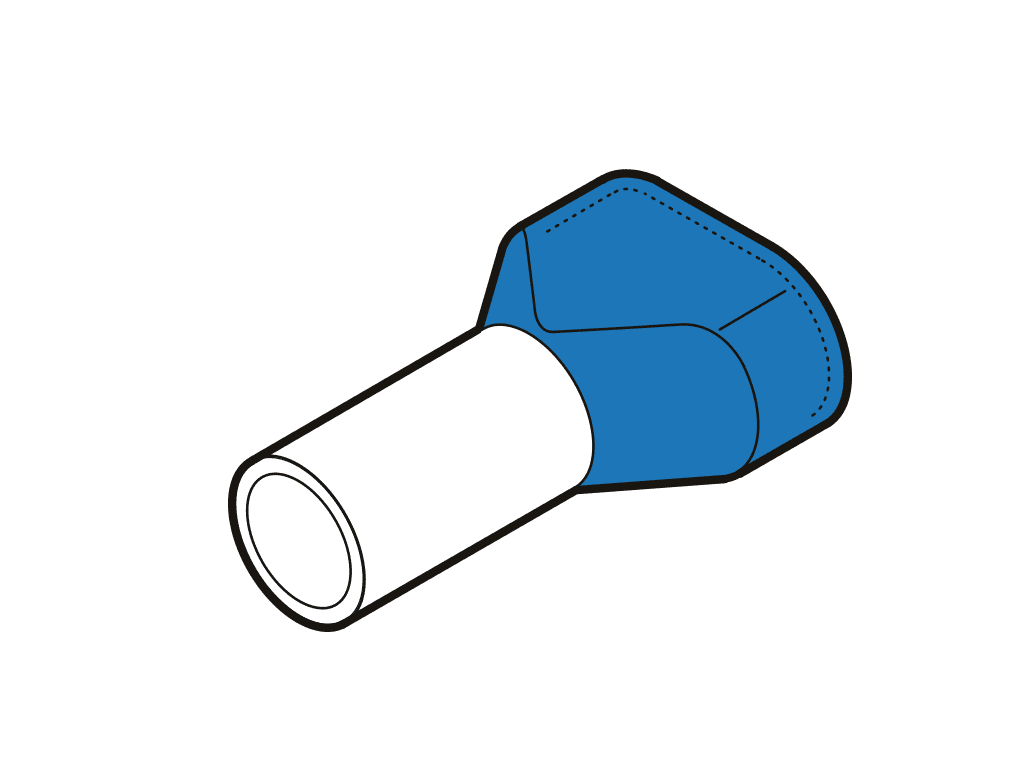 Toon details voor adereindhuls TWIN 2x16.0mm2 blauw pen=14mm ZK50 Afbeelding van adereindhuls TWIN 2x16.0mm2 blauw pen=14mm ZK50