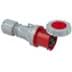 Toon details voor CEE koppeling 4p  63A 400V 6h rood IP67 PCE Afbeelding van CEE koppeling 4p  63A 400V 6h rood IP67 PCE