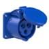 Toon details voor CEE wcd-inbouwRecht 3p  16A 230V 6h blauw 55x55mm IP44 PCE Afbeelding van CEE wcd-inbouwRecht 3p  16A 230V 6h blauw 55x55mm IP44 PCE