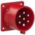 Toon details voor CEE toestel-inbouw 7p  32A 400V 6h rood 70x70mm IP44 PCE Afbeelding van CEE toestel-inbouw 7p  32A 400V 6h rood 70x70mm IP44 PCE