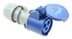 Toon details voor CEE koppeling 3p  16A 230V 6h blauw IP44 PCE TURBO Afbeelding van CEE koppeling 3p  16A 230V 6h blauw IP44 PCE TURBO