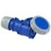 Toon details voor CEE koppeling 3p  16A 230V 6h blauw IP67 PCE Afbeelding van CEE koppeling 3p  16A 230V 6h blauw IP67 PCE
