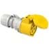 Toon details voor CEE koppeling 4p  16A 110V 4h geel IP44 PCE Afbeelding van CEE koppeling 4p  16A 110V 4h geel IP44 PCE