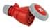 Toon details voor CEE koppeling 5p  32A 400V 6h rood IP67 PCE Afbeelding van CEE koppeling 5p  32A 400V 6h rood IP67 PCE