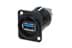 Toon details voor adapter USB 3.0 A-B reversible in D-housing black Afbeelding van adapter USB 3.0 A-B reversible in D-housing black