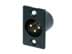 Show details for XLR chassis P 3 pin pen zwarte behuizing goudcontacten Picture of XLR chassis P 3 pin pen zwarte behuizing goudcontacten
