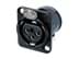 Toon details voor XLR chassis D 3p female PCB-H zwart Afbeelding van XLR chassis D 3p female PCB-H zwart