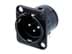 Zeige Details für XLR chassis D 3p male PCB-H zwart Bild von XLR chassis D 3p male PCB-H zwart