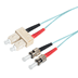 Toon details voor patchcord MultiMode Duplex SC-ST  0.5m OM3 Aqua d3mm Enhanced Afbeelding van patchcord MultiMode Duplex SC-ST  0.5m OM3 Aqua d3mm Enhanced