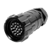 Toon details voor Showline 19 pin cable connector w/nut male d15-28mm black crimp 1-19 Afbeelding van Showline 19 pin cable connector w/nut male d15-28mm black crimp 1-19