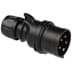 Toon details voor CEE steker 5p  16A 400V 6h zwart IP44 PCE TURBO Afbeelding van CEE steker 5p  16A 400V 6h zwart IP44 PCE TURBO