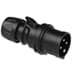 Toon details voor CEE steker 4p  16A 400V 6h zwart IP44 PCE TURBO Afbeelding van CEE steker 4p  16A 400V 6h zwart IP44 PCE TURBO