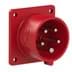 Toon details voor CEE toestel-inbouw 5p  16A 400V 6h rood 70x70mm IP44 PCE Afbeelding van CEE toestel-inbouw 5p  16A 400V 6h rood 70x70mm IP44 PCE