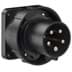Toon details voor CEE toestel-inbouw 5p  63A 400V 6h zwart 100x100mm IP67 PCE Afbeelding van CEE toestel-inbouw 5p  63A 400V 6h zwart 100x100mm IP67 PCE