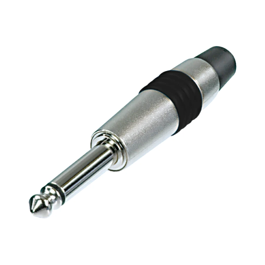 Toon details voor jack 6,3mm steker 2-polig nikkel tule zwart NYS Afbeelding van jack 6,3mm steker 2-polig nikkel tule zwart NYS