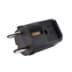 Zeige Details für Stecker mit Schutzkontakt ohne Knickschutztülle schwarz Bild von Stecker mit Schutzkontakt ohne Knickschutztülle schwarz