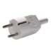 Zeige Details für Stecker mit Schutzkontakt und Knickschutztülle kalkweiß Bild von Stecker mit Schutzkontakt und Knickschutztülle kalkweiß