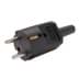 Zeige Details für Stecker mit 2 Schutzkontaktsystem und Knickschutztülle schwarz Bild von Stecker mit 2 Schutzkontaktsystem und Knickschutztülle schwarz