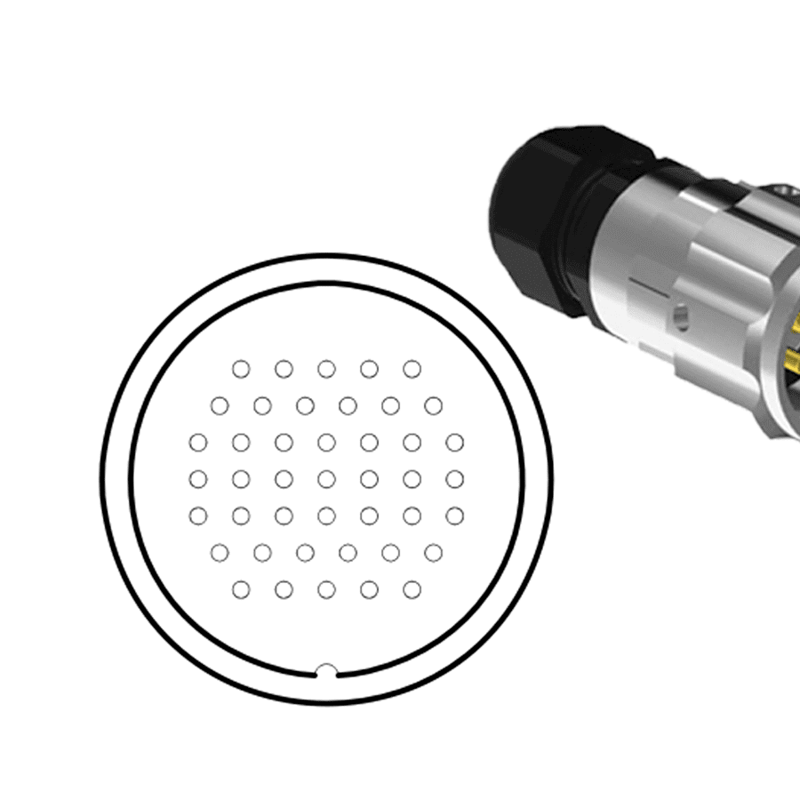 Afbeelding voor categorie Alfar B-92 443AP insert 43_pin 10A solder