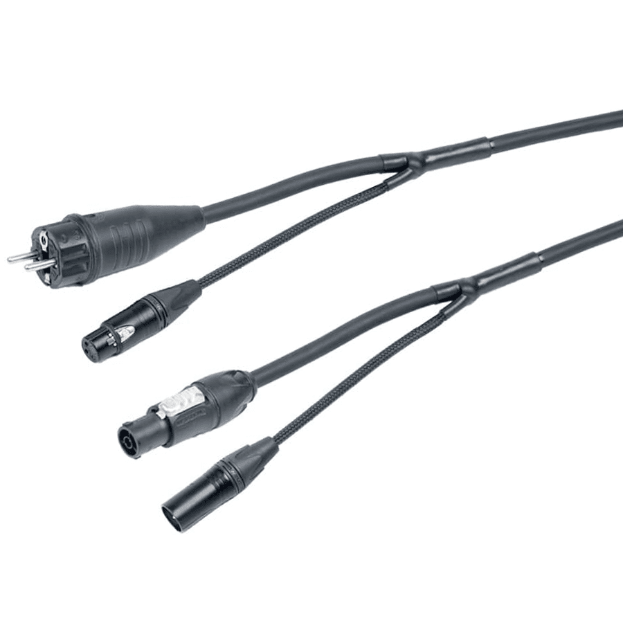 Afbeelding voor categorie combi Audio XLR 3 Schuko > powerCON TOP