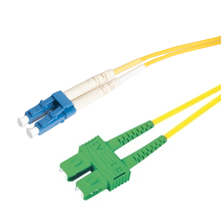 Afbeelding van patchcord SingleMode Duplex LC-SCA  1.0m G652D Yellow d2mm Enhanced