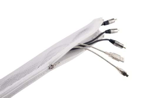 Afbeelding van Cable Socks with zip 30mm White  1 meter