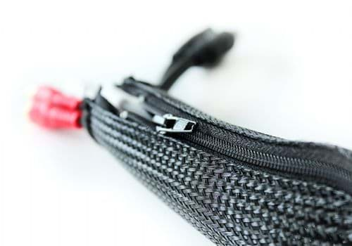 Afbeelding van Cable Socks with zip 30mm Black  2 meter