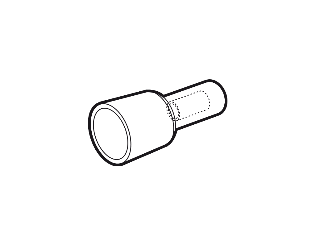 Afbeelding van eindverbinder geisoleerd 1.5-2.5mm2 wit PA6.6 VPE100