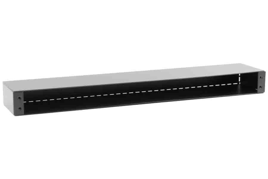 Afbeelding van coverbox 1HE d=88mm blind aluminium zwart (voor 19inch frontplaat)