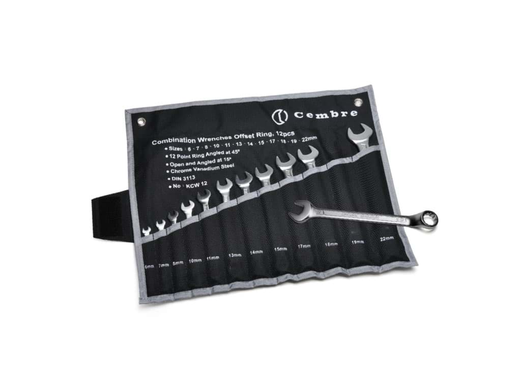 Picture of KCW COMBINATION WRENCH SPANNERS SET OF 12 PIECES FROM 6-22MM. HEXAGONA