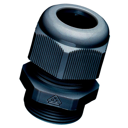 Afbeelding van wartel kunststof IP68 M40 doorlaat 19-28mm tap=10mm zwart EPN250+Oring