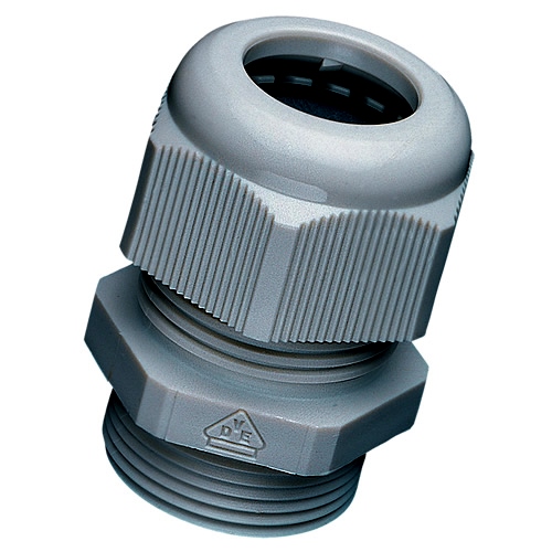 Afbeelding van wartel kunststof IP68 M40 doorlaat 19-28mm tap=10mm donkergrijs+Oring