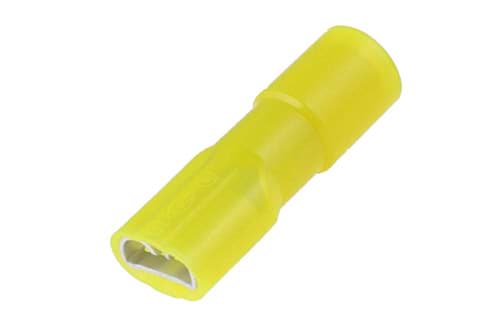 Afbeelding van vlaksteker female geisoleerd 6.3x0.8 geel