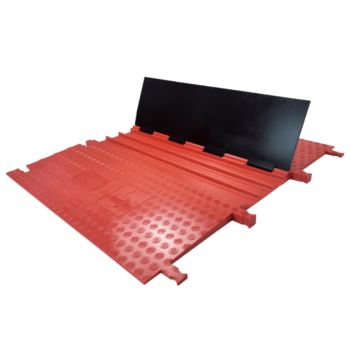 Afbeelding van Black Line kabelgoot 3x65x19mm L=0,92m rood+zwarte deksel wheelchair