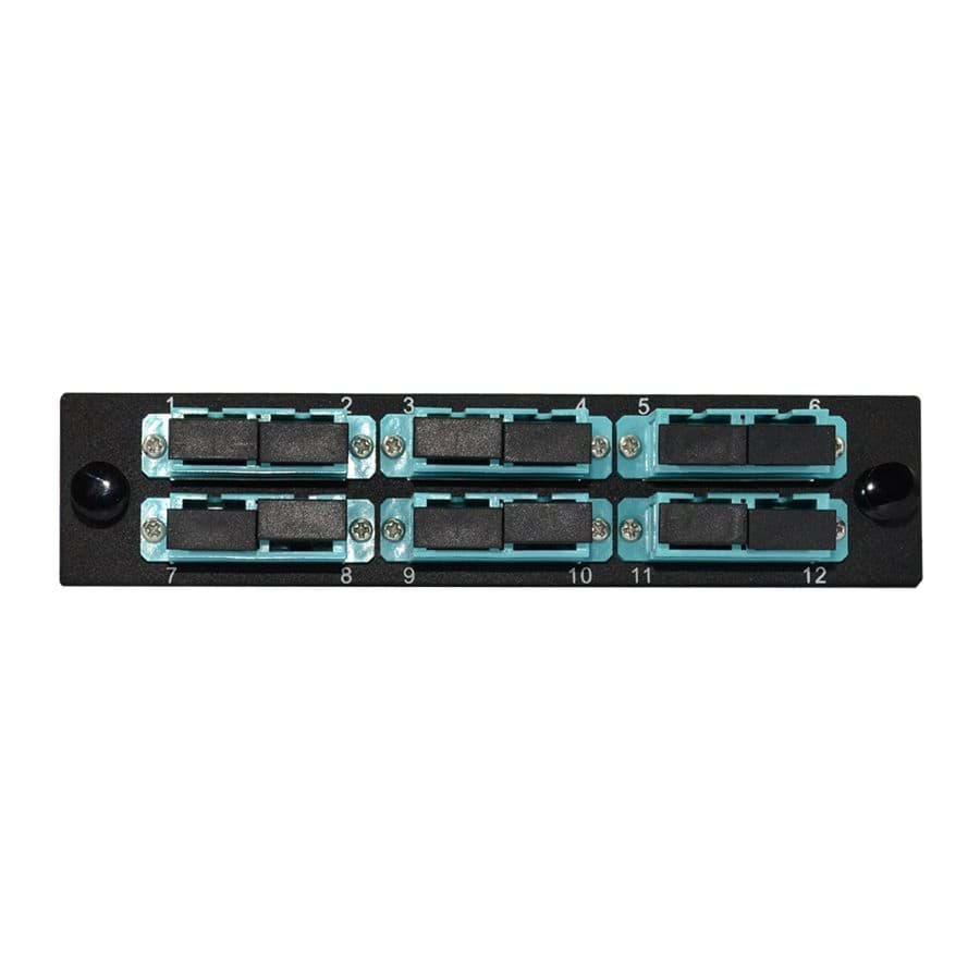 Picture of LGX inzetplaat 6x SC-SC 10G MultiMode OM3/OM4 Duplex Aqua