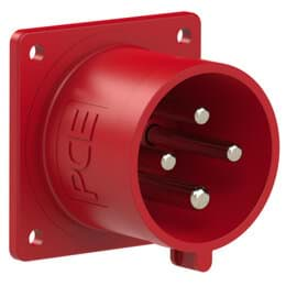 Afbeelding van CEE toestel-inbouw 4p  32A 400V 6h rood 75x75mm IP44 PCE