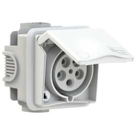 Afbeelding van CEE wcd-inbouwMuur 5p  32A 400V 6h IP44 +inbouwdoos PCE