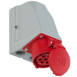 Afbeelding van CEE wcd-doorvoer 7p  16A 400V 6h rood IP44 PCE