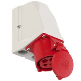 Afbeelding van CEE wcd-doorvoer 4p  32A 400V 6h rood IP44 PCE