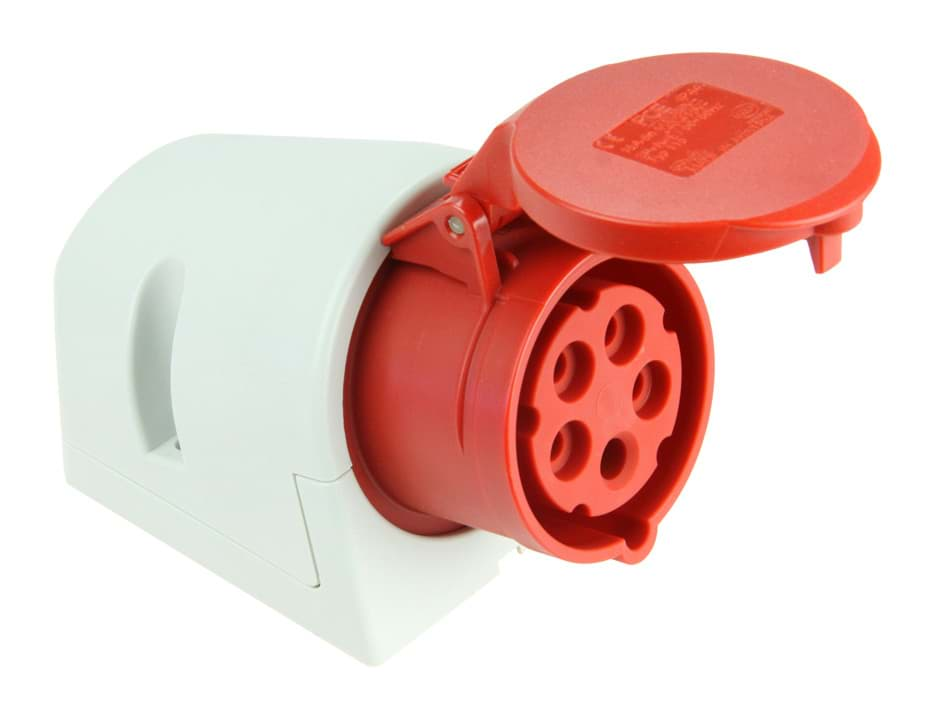 Afbeelding van CEE wcd-opbouw 5p  16A 400V 6h rood/grijs IP44 M25 PCE