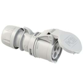 Afbeelding van CEE koppeling 3p  16A  50-250Vdc 3h grijs IP44 PCE