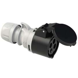 Afbeelding van CEE koppeling 4p  16A 400V 7h zwart IP44 PCE