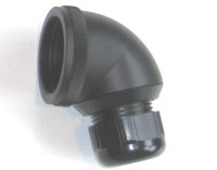 Afbeelding van backshell T40 angled black d12-20