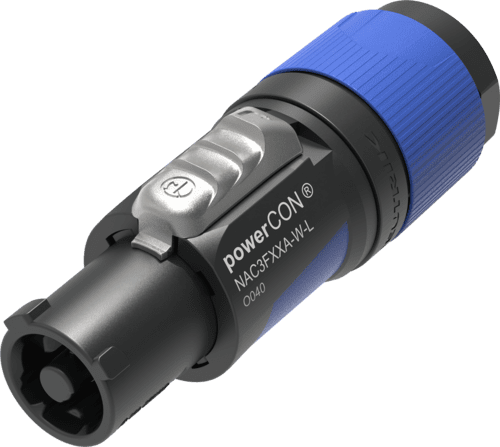 Afbeelding van powerCON 20A kabeldeel 2 pin + aarde bus blauw CBC kd= 10-16mm