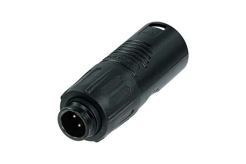 Afbeelding van koppeladapter TINY XLR-3p-male <> XLR-3p-male zwart goud