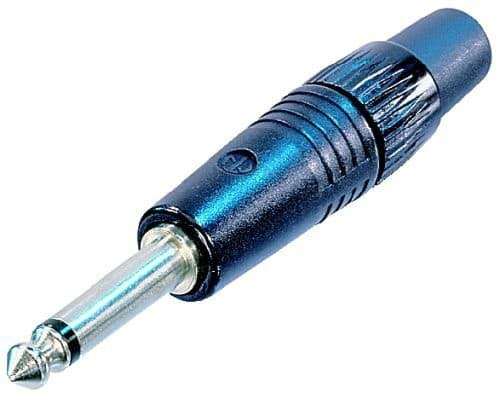 Afbeelding van jack 6,3mm profi steker 2-polig zwart