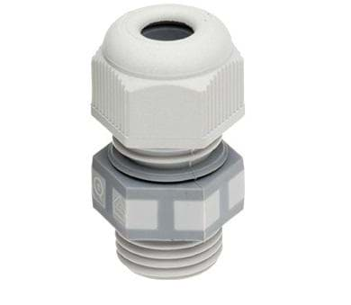 Afbeelding van wartel+moer kunststof IP68 PG9 doorlaat 7-9,5mm tap=8mm grijs KIT-5